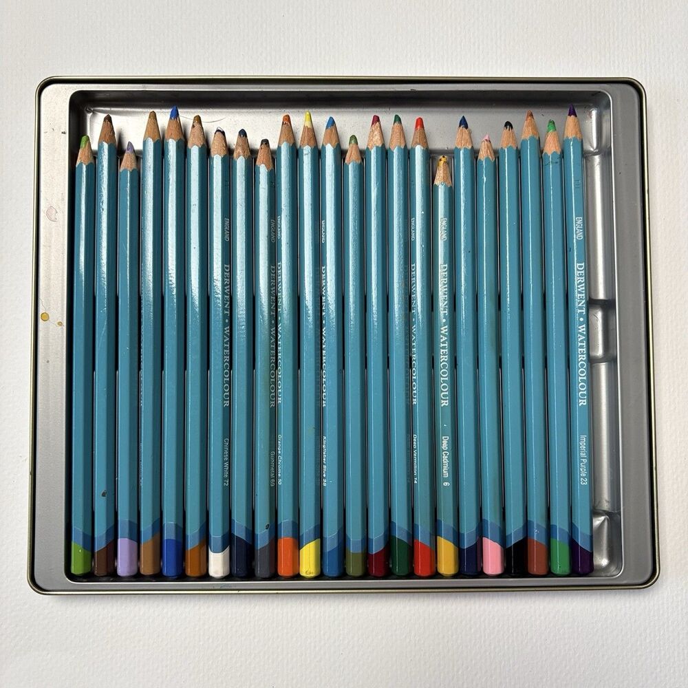 Derwent Watercolor Pencils - Gently Used - 23 of 24 Pack See Listing For Colors - Picture 2 of 10